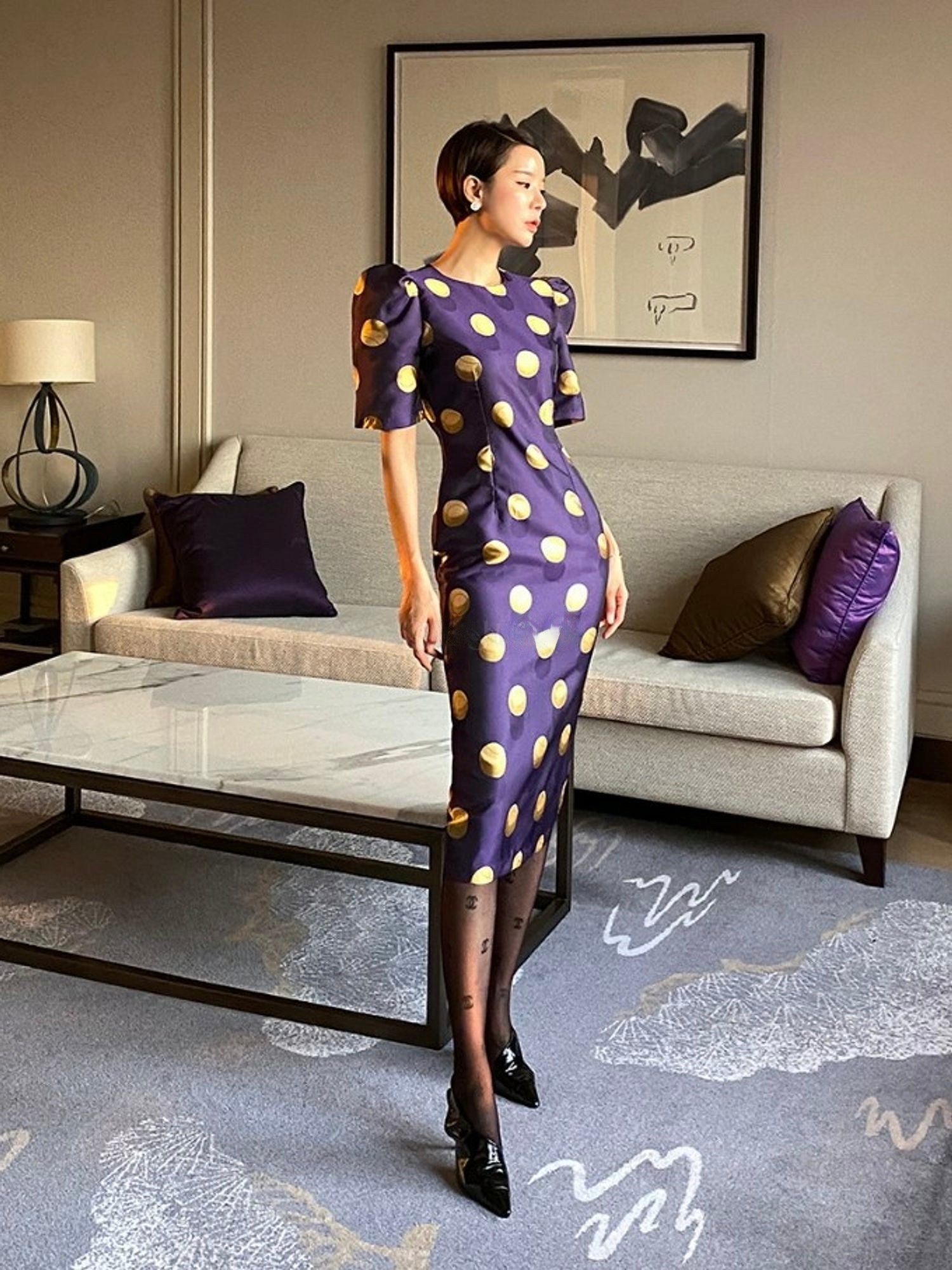 VIVIAN ALLU High Quality Dotted Polka Dress Stylekstudio VIVIAN ALLU High Quality Dotted Polka Dress Stylekstudio